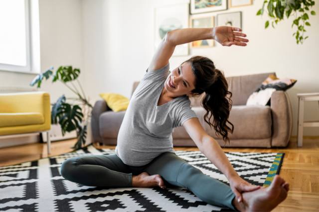 Do some gentle stretching at home