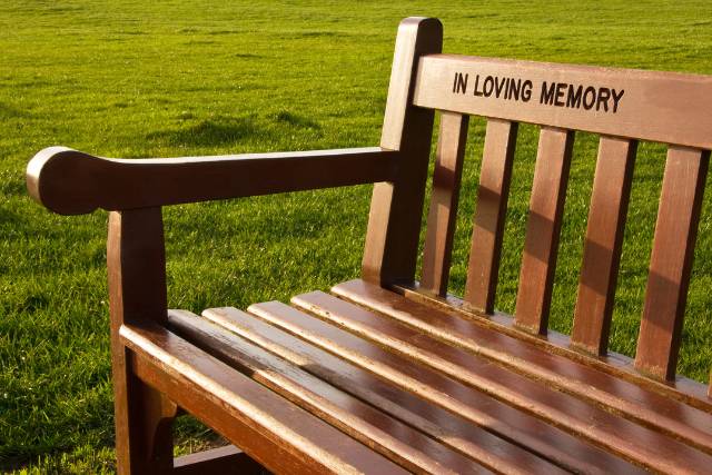 honor loved ones in heaven with a memorial bench